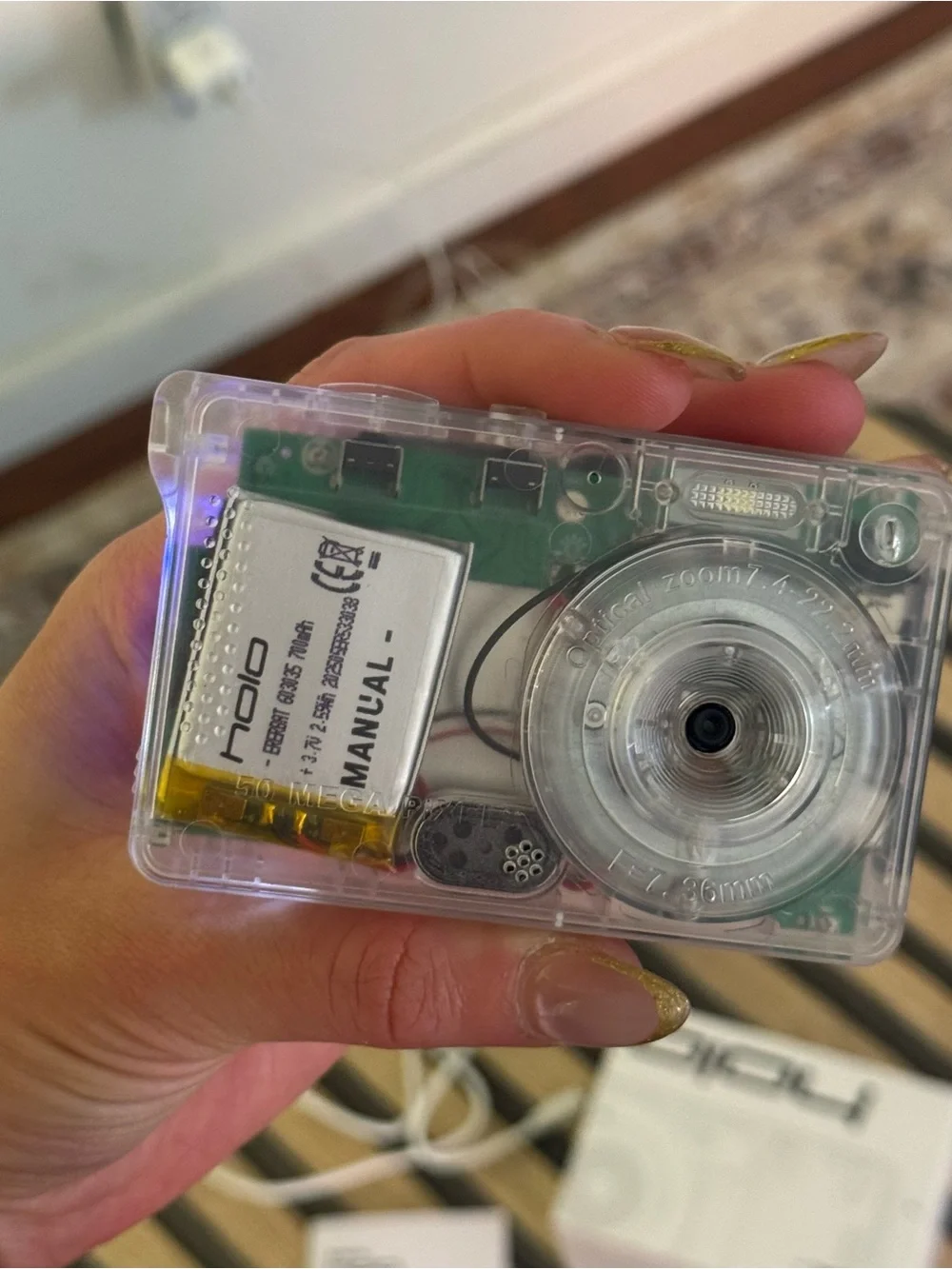 Manual HOLO Transparent 4k Mini Digital Camera Bundle original packaging bundle